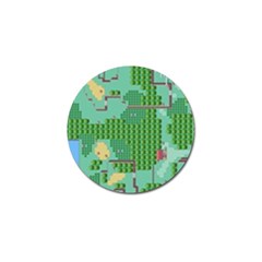 Green Retro Games Pattern Golf Ball Marker (4 Pack) by Cemarart