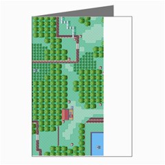 Green Retro Games Pattern Greeting Card by Cemarart