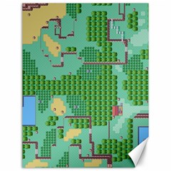 Green Retro Games Pattern Canvas 12  X 16  by Cemarart