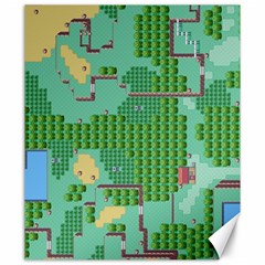 Green Retro Games Pattern Canvas 20  X 24  by Cemarart