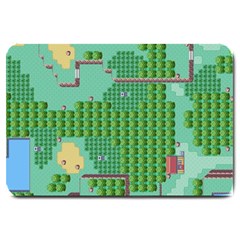 Green Retro Games Pattern Large Doormat by Cemarart