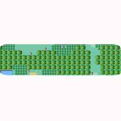 Green Retro Games Pattern Large Bar Mat by Cemarart