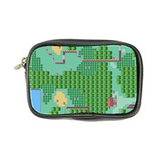 Green Retro Games Pattern Coin Purse by Cemarart