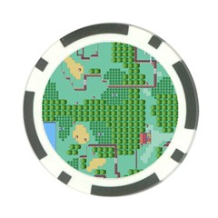 Green Retro Games Pattern Poker Chip Card Guard (10 Pack) by Cemarart