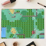 Green Retro Games Pattern Cosmetic Bag (XXL) Back