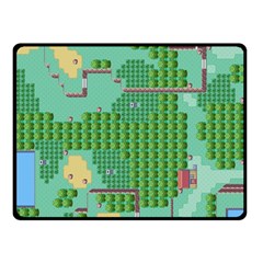 Green Retro Games Pattern Two Sides Fleece Blanket (small) by Cemarart