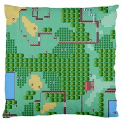 Green Retro Games Pattern Standard Premium Plush Fleece Cushion Case (one Side) by Cemarart