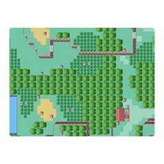 Green Retro Games Pattern Two Sides Premium Plush Fleece Blanket (mini) by Cemarart