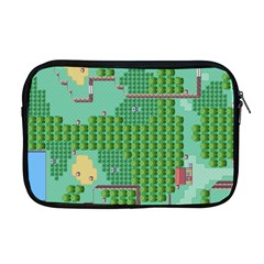 Green Retro Games Pattern Apple Macbook Pro 17  Zipper Case by Cemarart