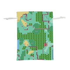 Green Retro Games Pattern Lightweight Drawstring Pouch (m)