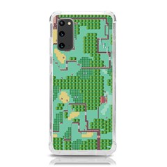 Green Retro Games Pattern Samsung Galaxy S20 6 2 Inch Tpu Uv Case by Cemarart