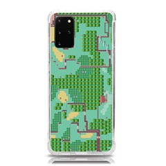 Green Retro Games Pattern Samsung Galaxy S20plus 6 7 Inch Tpu Uv Case by Cemarart