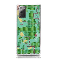 Green Retro Games Pattern Samsung Galaxy Note 20 Tpu Uv Case by Cemarart