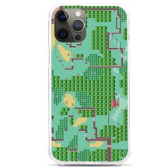 Green Retro Games Pattern Iphone 12 Pro Max Tpu Uv Print Case by Cemarart