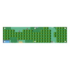 Green Retro Games Pattern Banner And Sign 4  X 1  by Cemarart