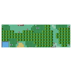 Green Retro Games Pattern Banner And Sign 12  X 4  by Cemarart