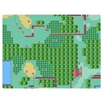 Green Retro Games Pattern Two Sides Premium Plush Fleece Blanket (Extra Small) 40 x30  Blanket Back