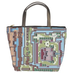 Arcade Game Retro Pattern Bucket Bag by Cemarart