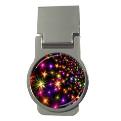 Star Colorful Christmas Xmas Abstract Money Clips (round)  by Cemarart