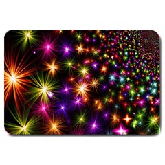 Star Colorful Christmas Xmas Abstract Large Doormat by Cemarart