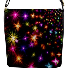 Star Colorful Christmas Xmas Abstract Flap Closure Messenger Bag (s) by Cemarart