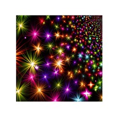 Star Colorful Christmas Xmas Abstract Square Satin Scarf (30  X 30 ) by Cemarart