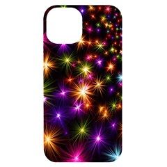 Star Colorful Christmas Xmas Abstract Iphone 14 Black Uv Print Case by Cemarart