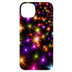 Star Colorful Christmas Xmas Abstract Iphone 14 Plus Black Uv Print Case by Cemarart