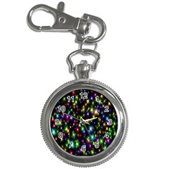 Star Colorful Christmas Abstract Key Chain Watches by Cemarart