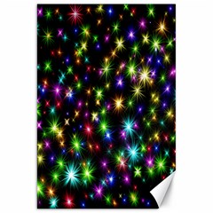 Star Colorful Christmas Abstract Canvas 20  X 30  by Cemarart