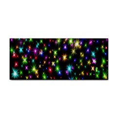 Star Colorful Christmas Abstract Hand Towel by Cemarart