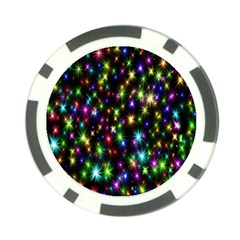 Star Colorful Christmas Abstract Poker Chip Card Guard (10 Pack) by Cemarart