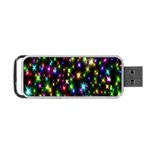 Star Colorful Christmas Abstract Portable USB Flash (Two Sides) Back