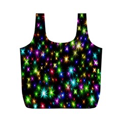 Star Colorful Christmas Abstract Full Print Recycle Bag (m) by Cemarart