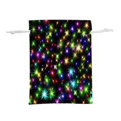 Star Colorful Christmas Abstract Lightweight Drawstring Pouch (m)