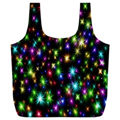 Star Colorful Christmas Abstract Full Print Recycle Bag (xxl) by Cemarart