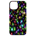 Star Colorful Christmas Abstract iPhone 14 Black UV Print Case Front