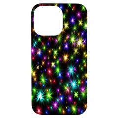 Star Colorful Christmas Abstract Iphone 14 Pro Max Black Uv Print Case by Cemarart