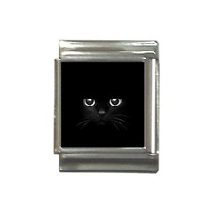 Black Cat Face Italian Charm (13mm) by Cemarart