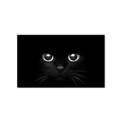 Black Cat Face Sticker (rectangular) by Cemarart