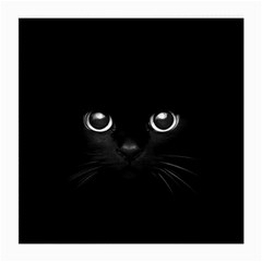 Black Cat Face Medium Glasses Cloth by Cemarart