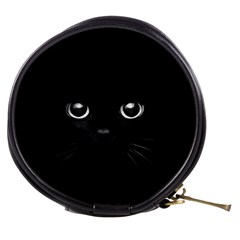 Black Cat Face Mini Makeup Bag by Cemarart