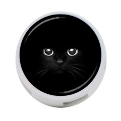 Black Cat Face 4-port Usb Hub (two Sides) by Cemarart