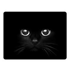 Black Cat Face Fleece Blanket (small) by Cemarart