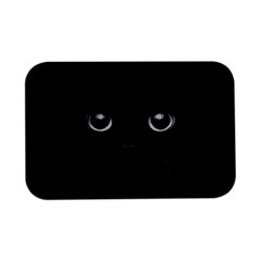 Black Cat Face Open Lid Metal Box (silver)   by Cemarart