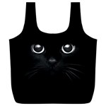 Black Cat Face Full Print Recycle Bag (XXXL) Back