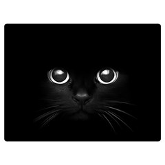 Black Cat Face Premium Plush Fleece Blanket (extra Small) by Cemarart