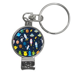 Big Set Cute Astronauts Space Planets Stars Aliens Rockets Ufo Constellations Satellite Moon Rover Nail Clippers Key Chain