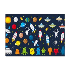 Big Set Cute Astronauts Space Planets Stars Aliens Rockets Ufo Constellations Satellite Moon Rover Sticker A4 (10 Pack) by Cemarart