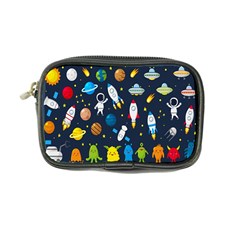 Big Set Cute Astronauts Space Planets Stars Aliens Rockets Ufo Constellations Satellite Moon Rover Coin Purse by Cemarart